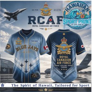 Royal Canadian Air Force Blue Jays Jet Logo Baseball Jersey