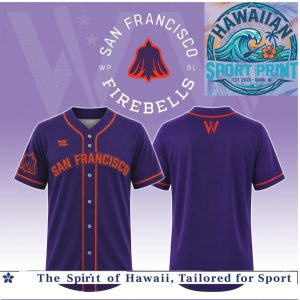 San Francisco Firebells Purple Baseball Jersey Custom Team Uniform