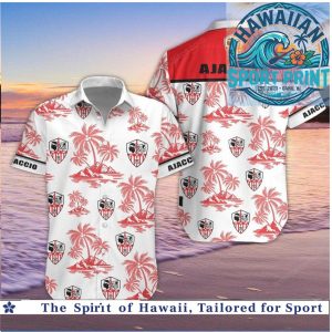 AC Ajaccio Tropical Palm Beach Hawaiian Shirt