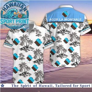 AG2R La Mondiale Cycling Team Palm Trees Beach Hawaiian Shirt