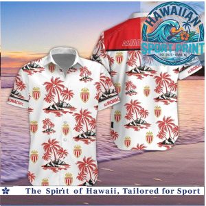 AS Monaco Tropical Palm Beach Hawaiian Shirt
