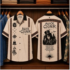Alice Cooper Snake Top Hat Classic Shock Rock Hawaiian Shirt Alice Cooper Snake Top Hat Classic Shock Rock Hawaiian Shirt