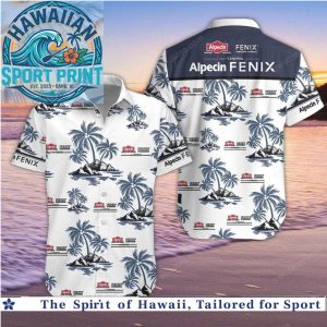 Alpecin Fenix Cycling Team Tropical Palm Tree Beach Hawaiian Shirt