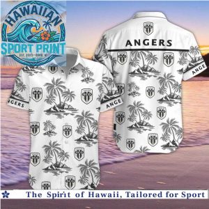 Angers SCO Football Club Palm Trees Beach Aloha Shirt