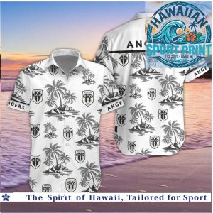 Angers SCO Football Club Palm Trees Beach Aloha Shirt