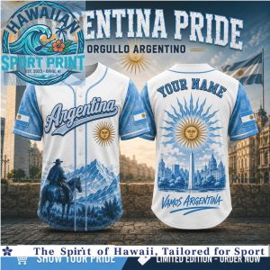 Argentina Pride Orgullo Argentino Gaucho Mountain Baseball Jersey