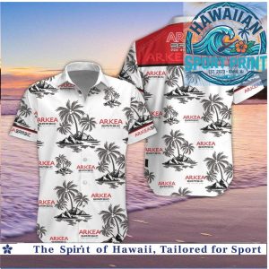 Arkea Samsic Team Palm Trees Beach Hawaiian Shirt
