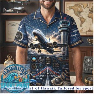 Aviation Pilot Air Traffic Control Airplane Travel Hawaiian Shirt