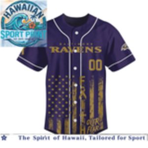 Baltimore Ravens Breast Cancer Awareness Faith Baseball Jersey