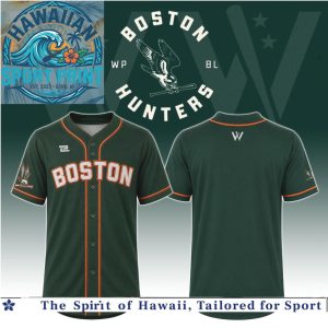 Boston Hunters Green Baseball Jersey Custom Team Uniform