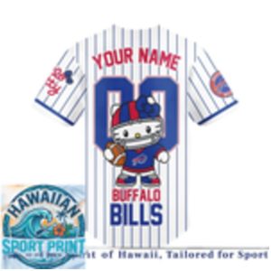 Buffalo Bills Hello Kitty Football Cute Mascot Baseball Jersey