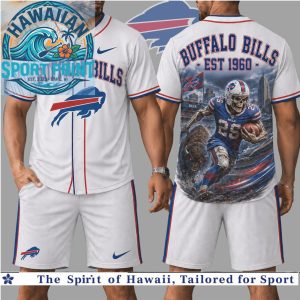Buffalo Bills NFL Skull Graphic White Baseball Jersey Set