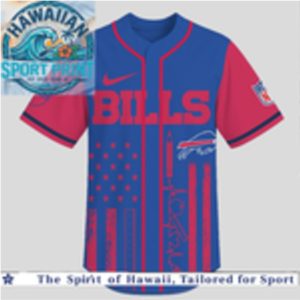 Buffalo Bills Teacher Flag Heartbeat Custom Baseball Jersey