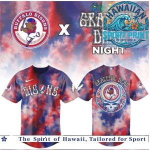 Buffalo Bisons Grateful Dead Tie Dye Baseball Jersey