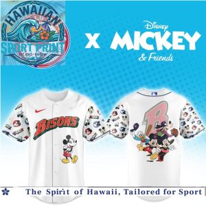 Buffalo Bisons Mickey And Friends Cartoon Baseball Jersey