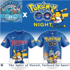 Buffalo Bisons Pokemon Go Pikachu Character Baseball Jersey