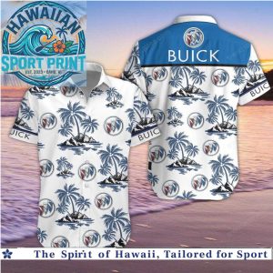 Buick Logo Palm Trees Tropical Beach Hawaiian Shirt