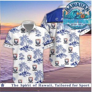 Caen Football Club Palm Trees Beach Hawaiian Shirt