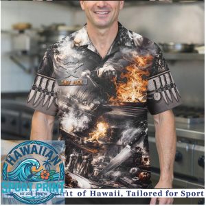 Chef Alex Kitchen Flame Cooking BBQ Hawaiian Shirt