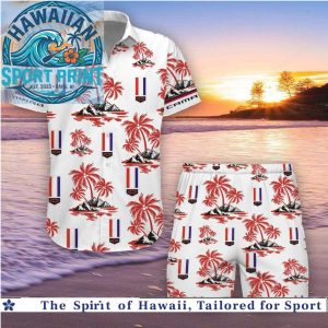 Chevrolet Camaro Palm Tree Tropical Hawaiian Shirt and Shorts Set