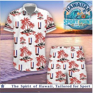 Chevrolet Camaro Palm Tree Tropical Hawaiian Shirt and Shorts Set