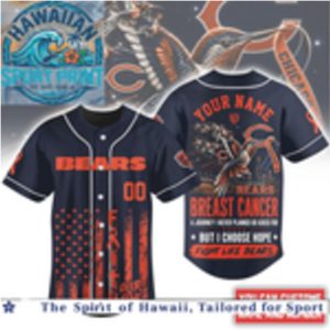 Chicago Bears Breast Cancer Awareness Faith Baseball Jersey