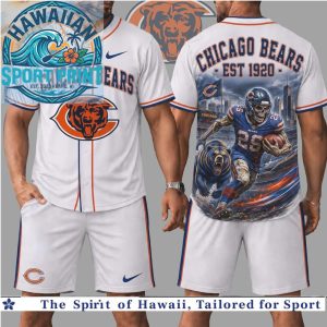 Chicago Bears Football Skull Mascot Est 1920 Baseball Jersey