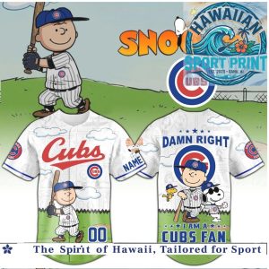 Chicago Cubs Snoopy Charlie Brown Fans Baseball Jersey