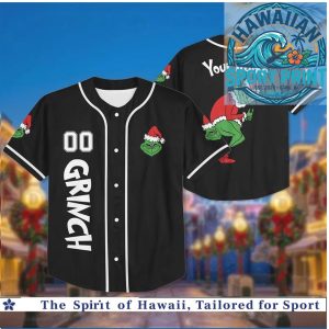 Christmas Grinch Naughty Holiday Custom Baseball Jersey