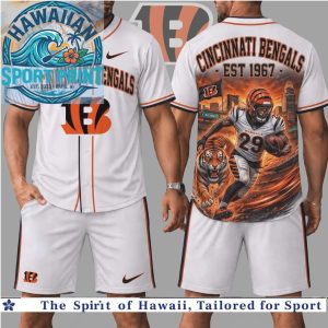 Cincinnati Bengals Football Skull Mascot Est 1967 Baseball Jersey