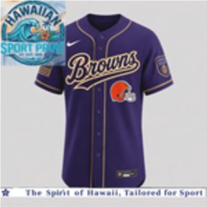 Cleveland Browns National Purple Heart Day Baseball Jersey