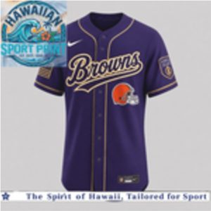 Cleveland Browns National Purple Heart Day Honor The Brave Baseball Jersey