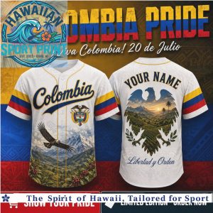 Colombia Independence Day Coffee Valley Eagle Baseball Jersey