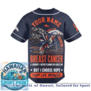 Denver Broncos Breast Cancer Awareness Faith Baseball Jersey