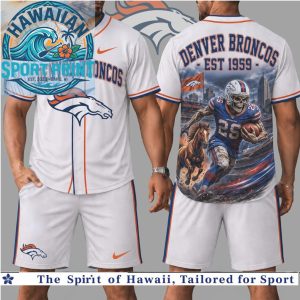 Denver Broncos Football Skull Mascot Est 1959 Baseball Jersey