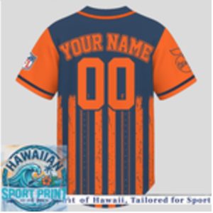Denver Broncos Teacher Flag Heartbeat Custom Baseball Jersey