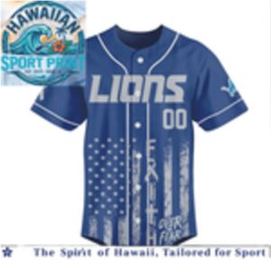 Detroit Lions Breast Cancer Awareness Faith Baseball Jersey