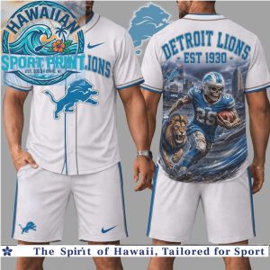 Detroit Lions Football Skull Mascot Est 1930 Baseball Jersey