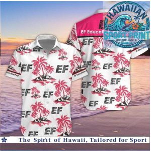 EF Education EasyPost Tropical Palm Tree Cycling Hawaiian Shirt