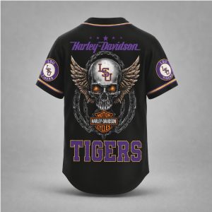 Florida Gators Motor Skull Wings Biker Style Baseball Jersey