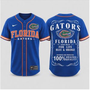 Florida Gators Sour Mash Original Quality Blue Orange Baseball Jersey