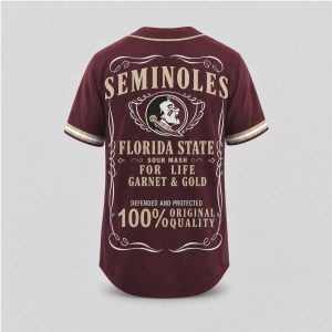 Florida State Seminoles Sour Mash Original Quality Retro Baseball Jersey