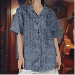 Grateful Dead Dancing Bears Pattern Blue Retro Hawaiian Shirt Grateful Dead Dancing Bears Pattern Blue Retro Hawaiian Shirt