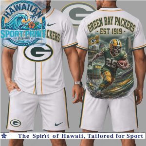 Green Bay Packers Football Skull Mascot Est 1919 Baseball Jersey