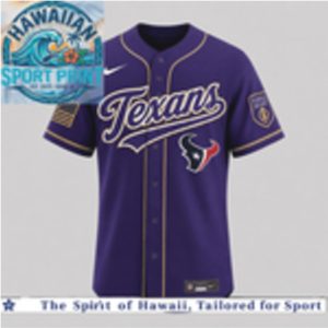 Houston Texans National Purple Heart Day Baseball Jersey