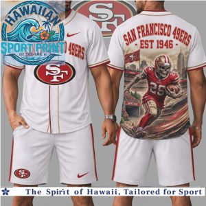 San Francisco 49ers Football Skull Graphic Baseball Jersey