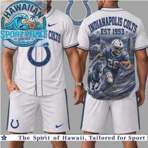 Indianapolis Colts Football Skull Mascot Est 1953 Baseball Jersey