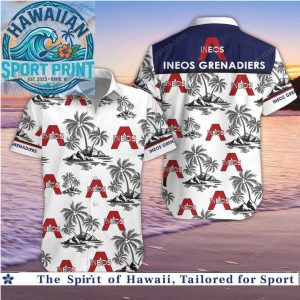 Ineos Grenadiers Palm Trees Tropical Beach Hawaiian Shirt