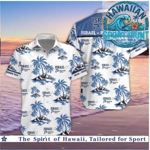 Israel Premier Tech Palm Trees Tropical Beach Hawaiian Shirt