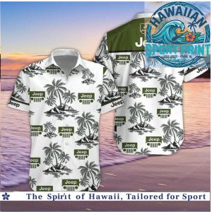 Jeep Grill Tropical Palm Beach Hawaiian Shirt